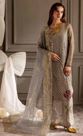 Nayyar Aleem Chiffon Grey Suit